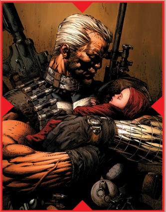 Cable in X-Men Messiah CompleX - Proud Father, Big Guns