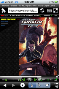 Marvel Comics on iPhone