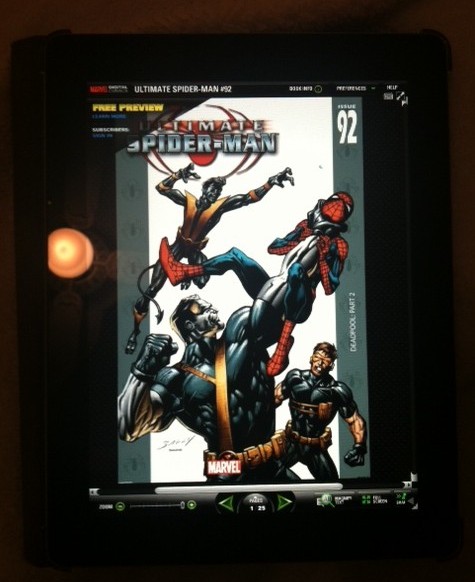 iPad Marvel Comics