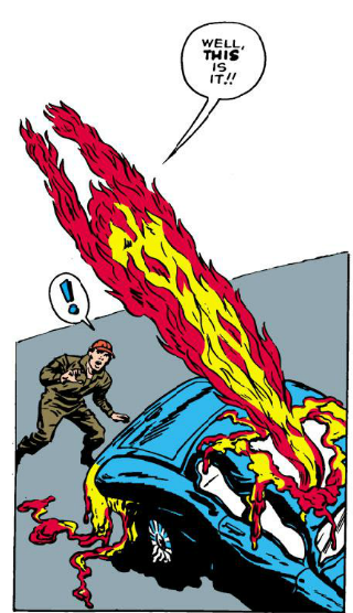 Torch-Burns-Car Human Torch Hates Cars