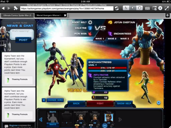 Marvel Avengers Alliance Gameplay