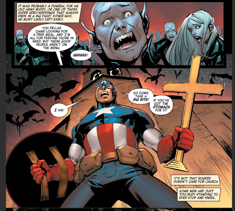 Captain America fights Vampires