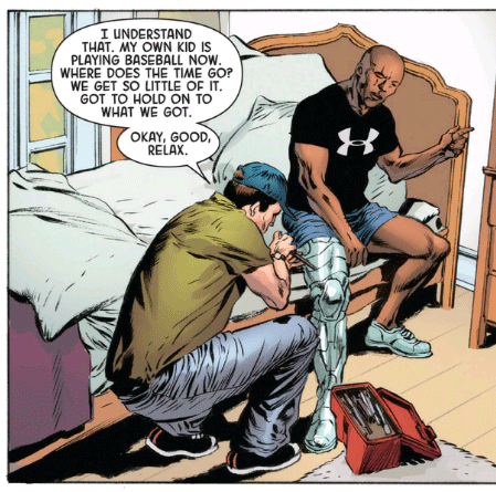Deathlok wears Under Armor