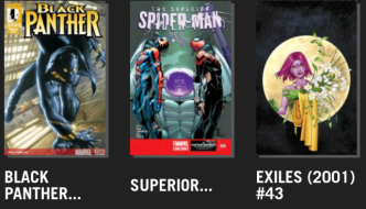 the Marvel Unlimited app on a Kindle