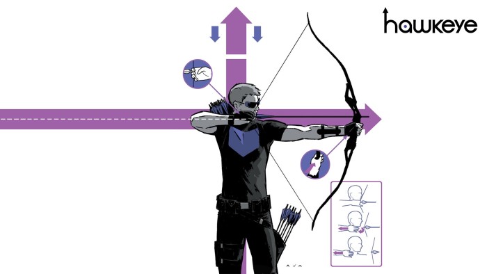 David aja style hawkeye drawing