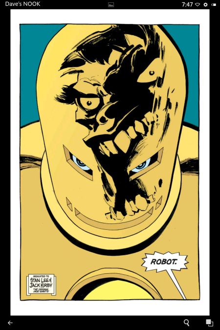 Hulk reflected in Iron Mans helmet