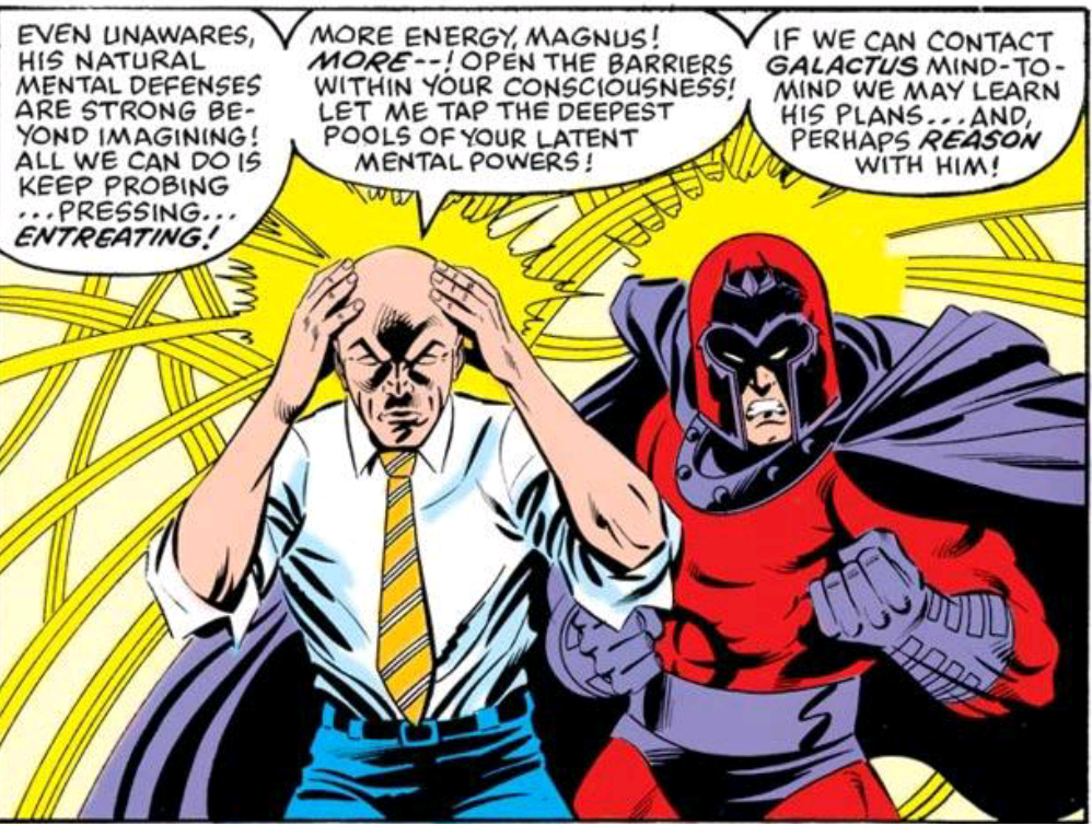 Professor X and Magneto contact Galactus