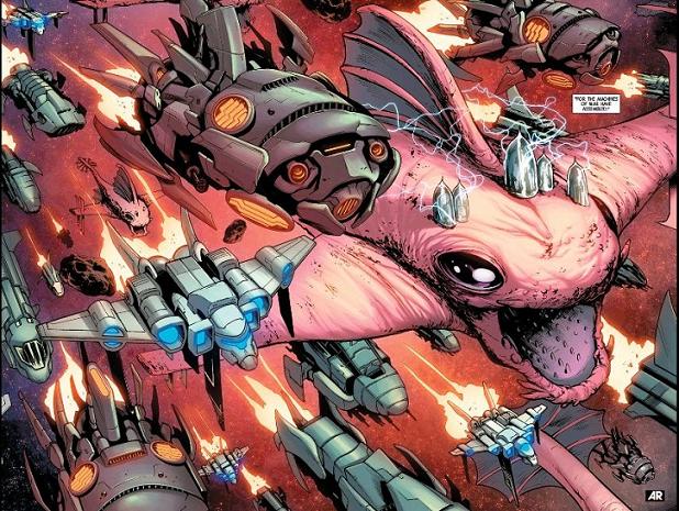 Was gonna make an Admiral Ackbar joke here but giant space-fish as starship goes above and beyond...