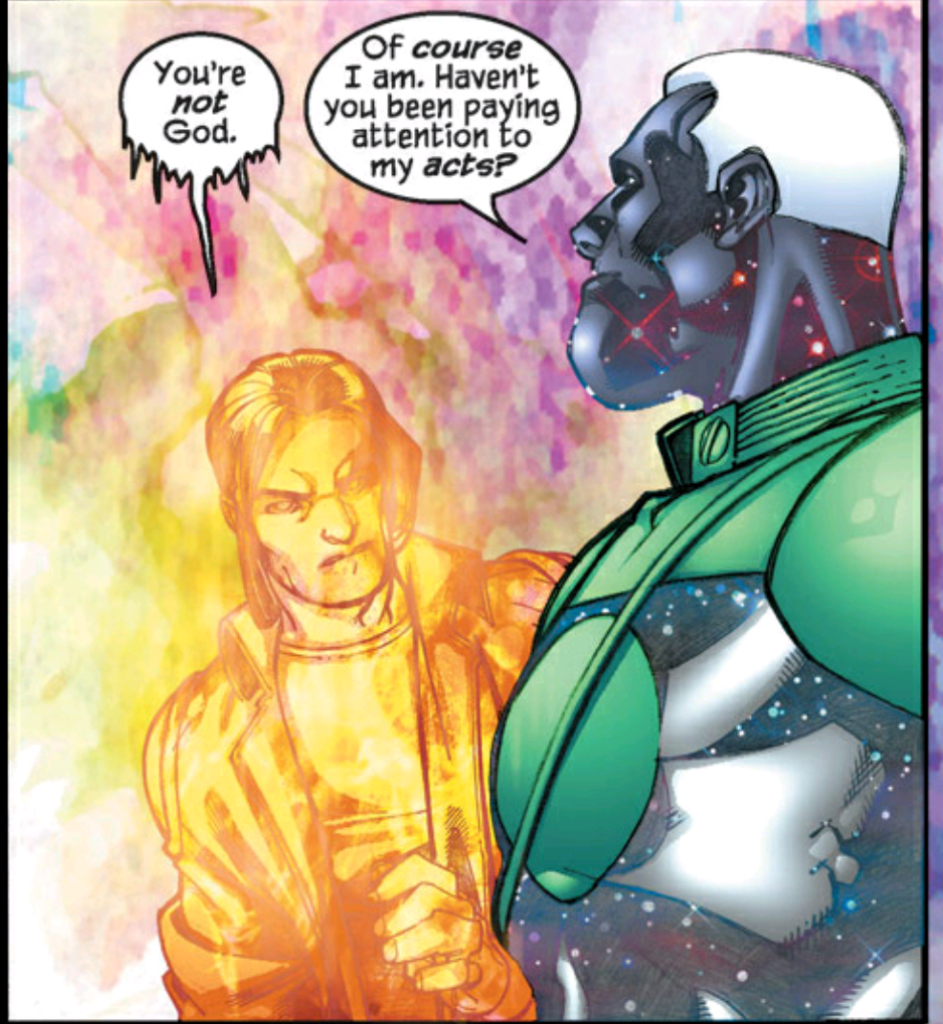 Rick Jones and Captain Marvel not a god