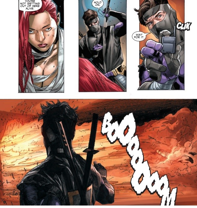 Ninjak blows stuff up