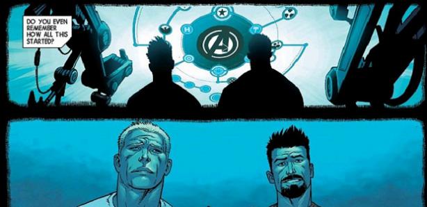 Were we ever that young? (Avengers #44. Art by Kev Walker- flashback homage to Jerome Opena's Avengers #1)