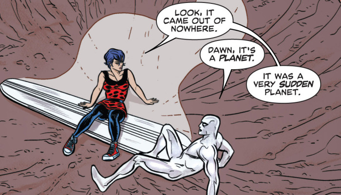 Silver Surfer and his companion Dawn