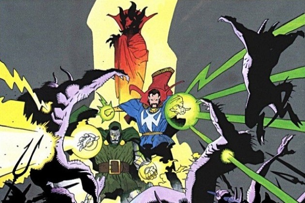 Doctor Strange and Doctor Doom in Hell