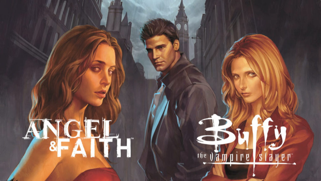 Buffy in her own comic book series and angel and faith star in their own