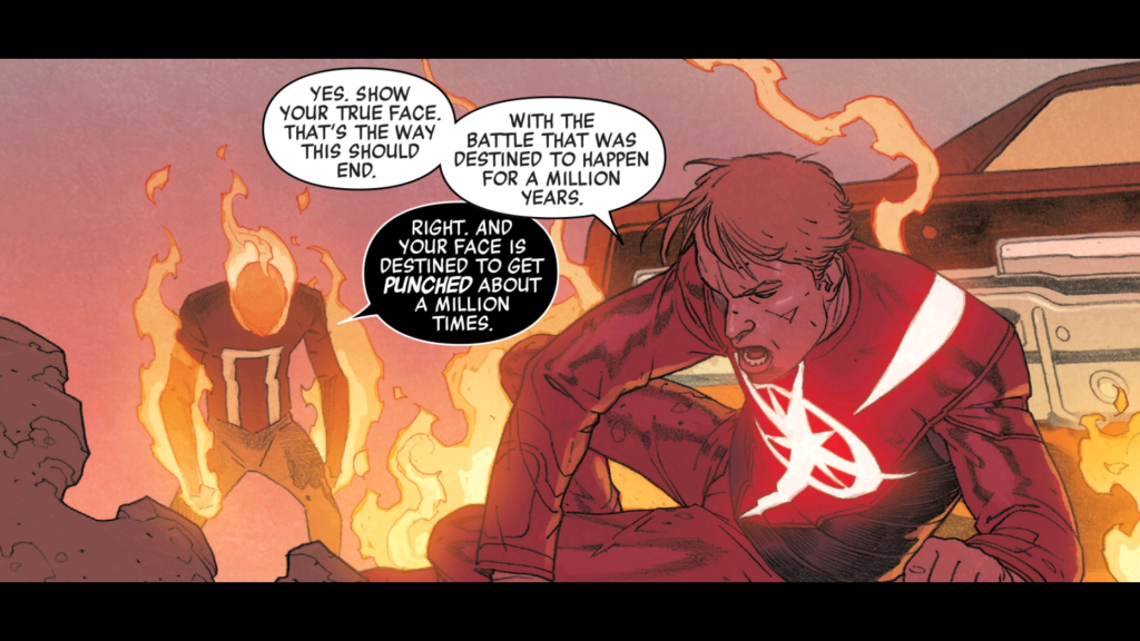 Ghost Rider fights Starbrand in Marvel Legacy #1
