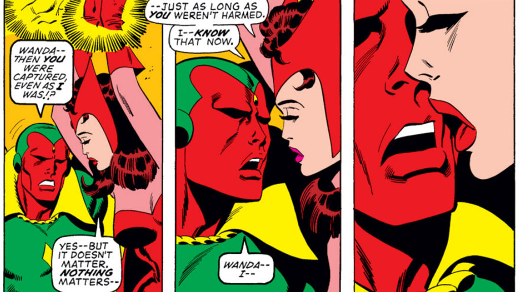 Wanda and Vision get smoochy