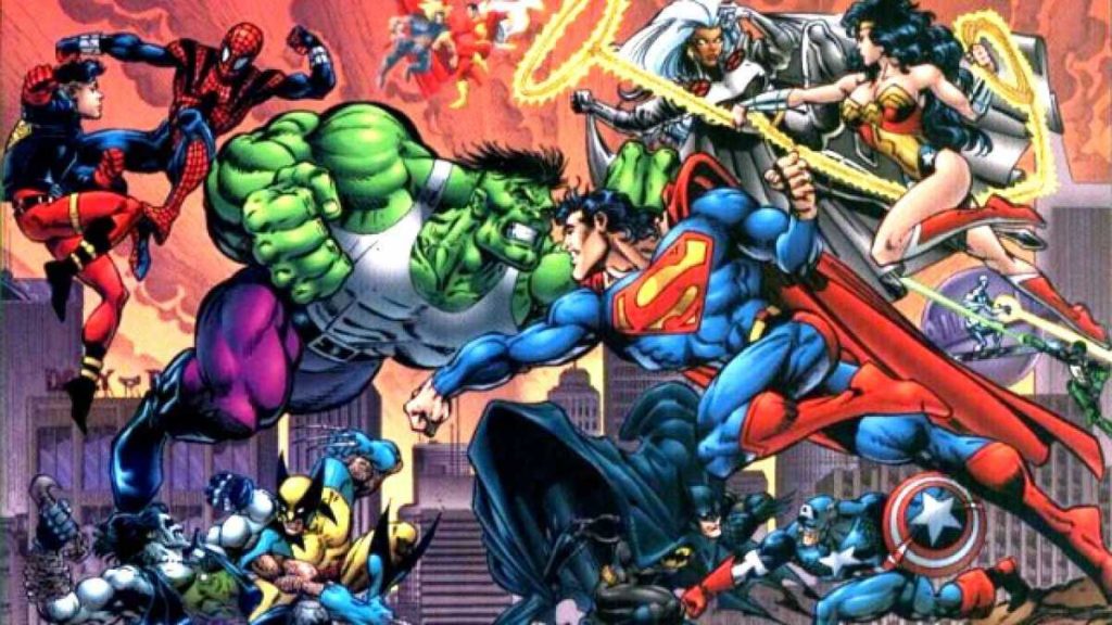 1996 crossover event with fights between Marvel and DC comics characters