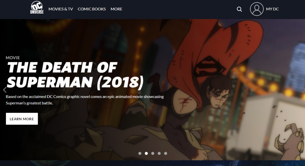 The DC Universe Streaming App from DC Comics