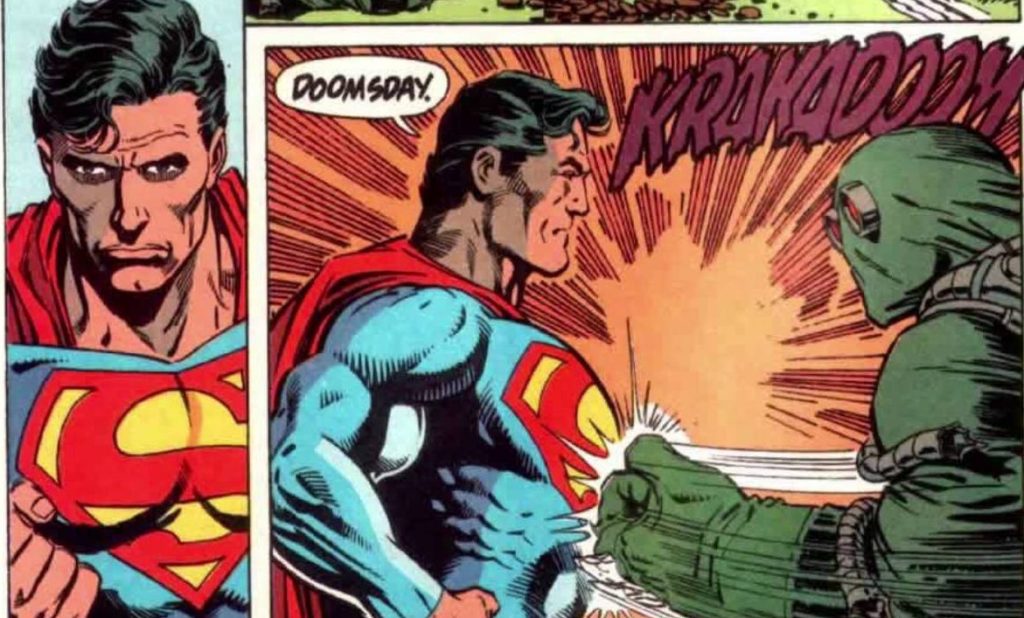 Superman takes on Doomsday for the first time in DC Comics