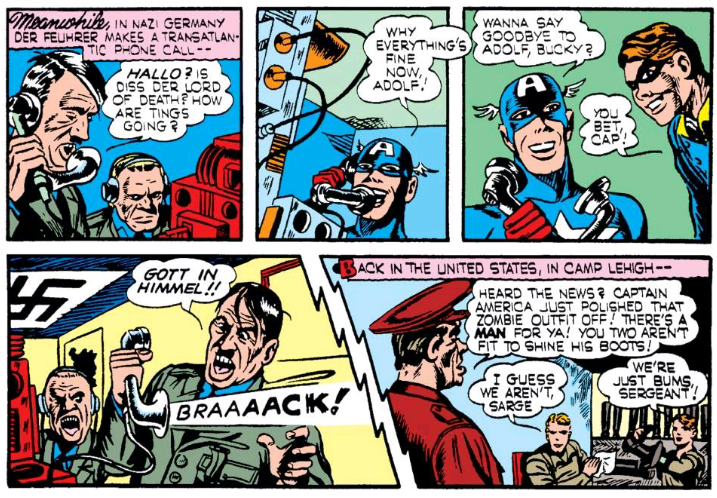 Captain America and Bucky Barnes prank call Hitler during WWII