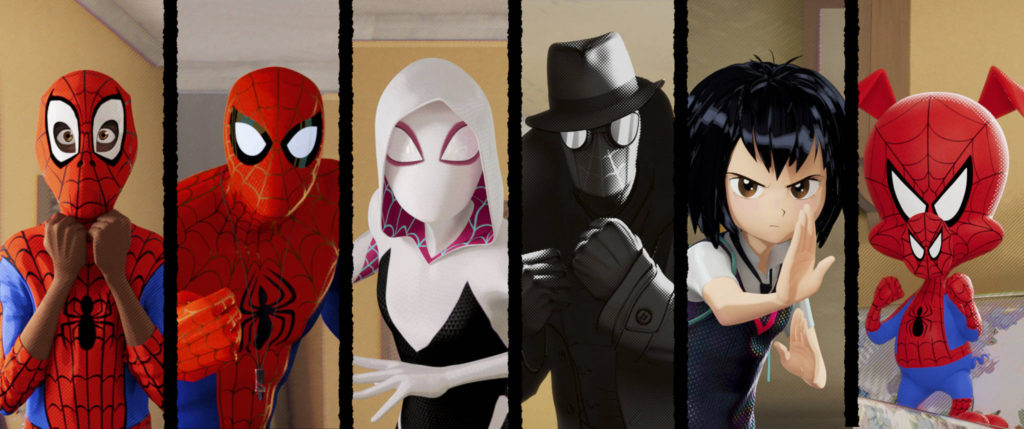 The Spiders of Into the Spider-Verse