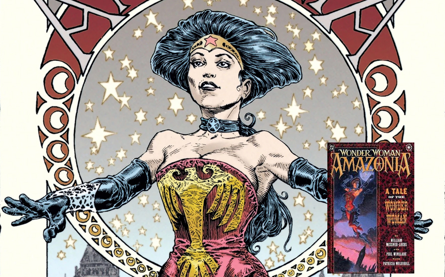 Wonder Woman in a steampunk graphic novel