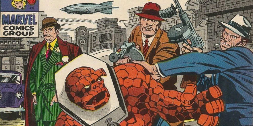 Ben Grimm vs alien skrull gangsters