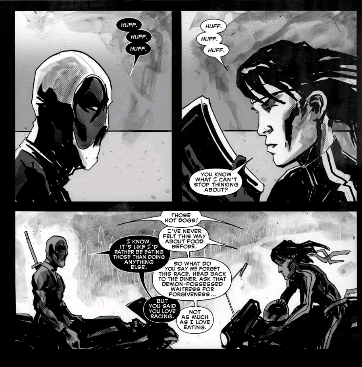 Hickman written Shang-Chi comic with Deadpool on motorcycles