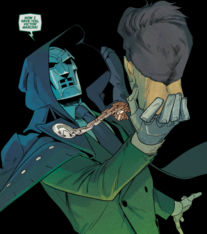 Doombot in the pages of Runaways