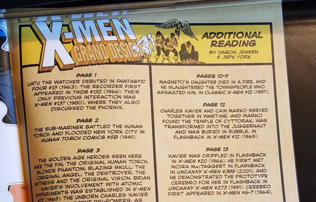Reading recs from X-Men Grand Design