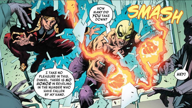 Shang-Chi fights beside Danny Rand, the Iron Fist