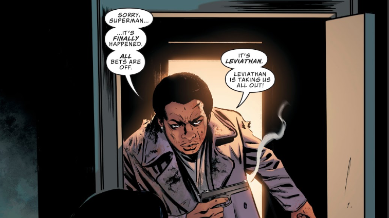 Amanda Waller on the run from Leviathan spy organization