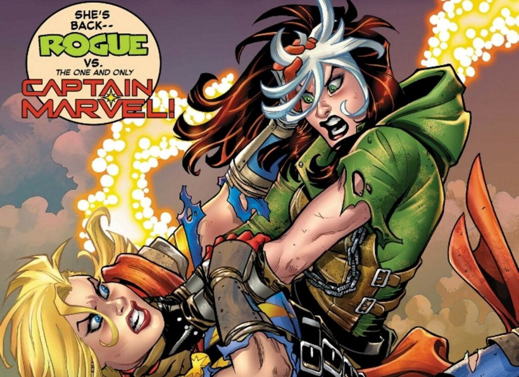 Captain Marvel vs Rogue in Marvel Comics