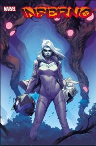 Emma Frost on the cover of Inferno #2