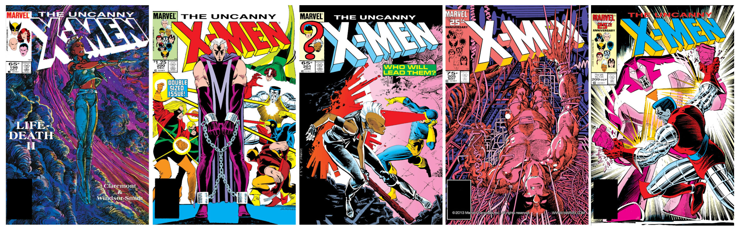 Mapping Next X-Men Omnibus Uncanny X-Men 198 200 201 205 209